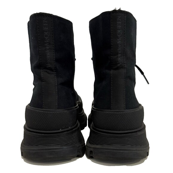 Alexander McQueen Black Canvas High Top Boots Chunky Lug Sole Sneakers EU 43.5 main image 6